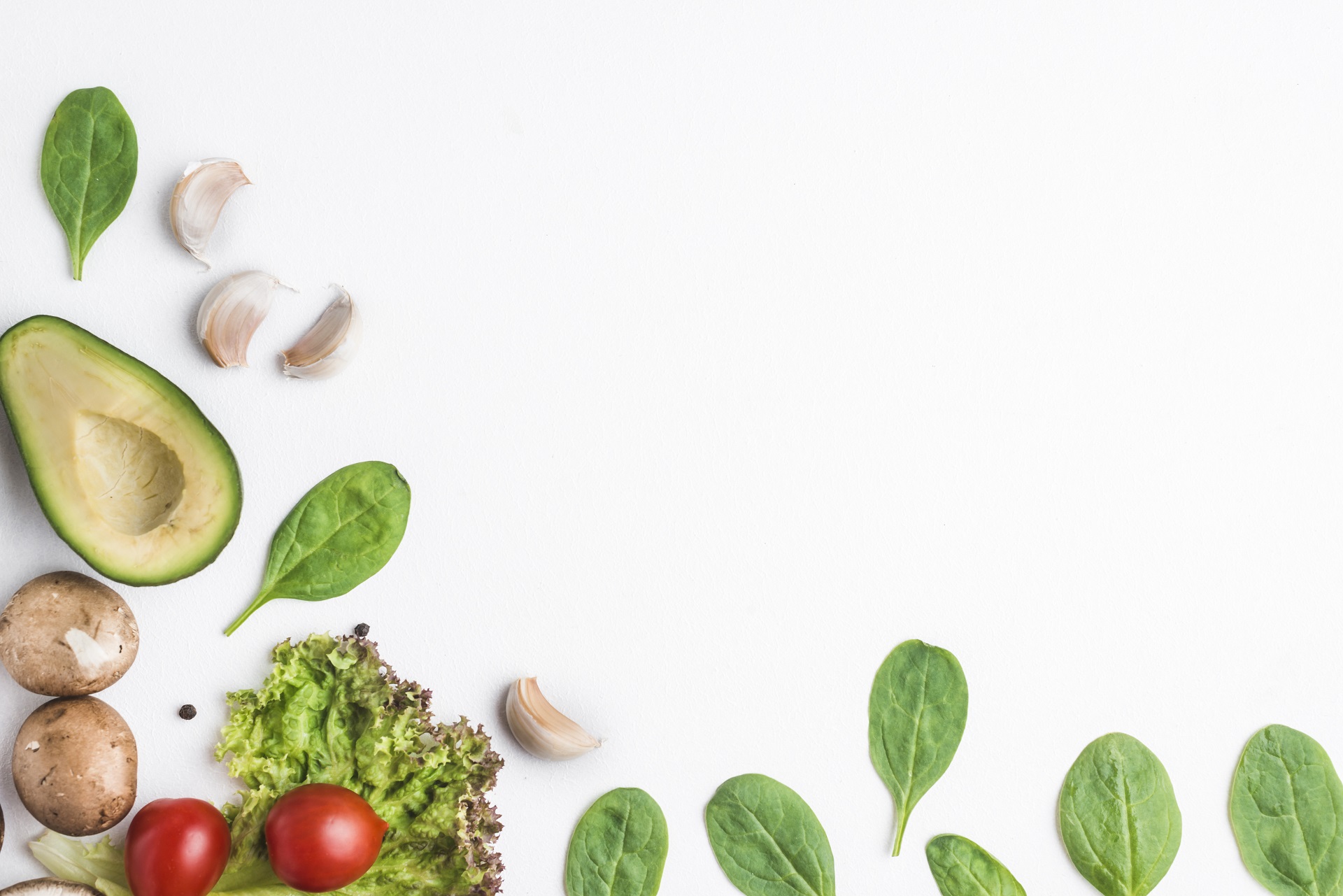 herbs-vegetables-white-background